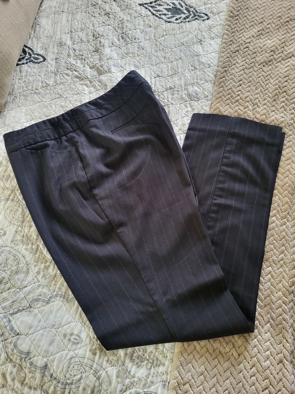 Worthington Black Pinstripe Dress Pants